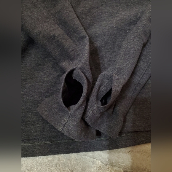 Lululemon Surge Warm Full Zip. Hood. Long Sleeves. Thumbholes. Dark Grey. M. - Picture 6 of 9